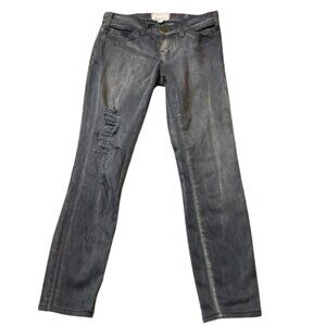 Current/Elliott Skinny Low/Waist Jeans “Bleach Out Night/Studs”